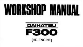 Daihatsu Feroza HD Engine Workshop Manual