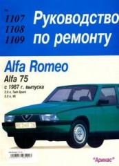Руководство по ремонту Alfa Romeo 75 с 1987 года выпуска.