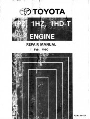 Руководство по ремонту двигателя автомобилей Toyota 1990г. 1PZ, 1HZ, 1HD-T