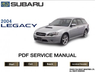 Руководство по техническому обслуживанию, ремонту и эксплуатации автомобиля Subaru Legasy 2004
