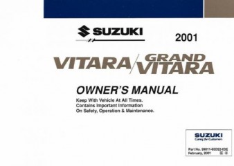 Руководство по эксплуатации и техническому обслуживанию автомобиля Suzuki Grand Vitara 2001