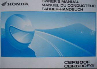 Руководство по эксплуатации и техническому обслуживанию мотоцикла Honda CBR600F и CBR600F4i