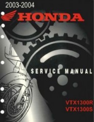 Руководство по эксплуатации, техническому обслуживанию и ремонту мотоцикла Honda VTX1300 2003-2004 г.в.