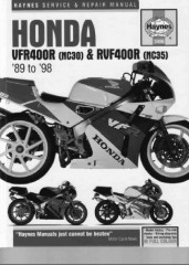 Руководство по эксплуатации, техническому обслуживанию и ремонту мотоцикла Honda VFR400R 1989-1998 г.в.