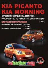 Руководство по ремонту и эксплуатации автомобилей Kia Morning и Kia Picanto с 2003 г.в.