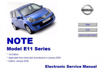 Мультимедийное руководство по ремонту автомобиля Nissan Note 2006 E11