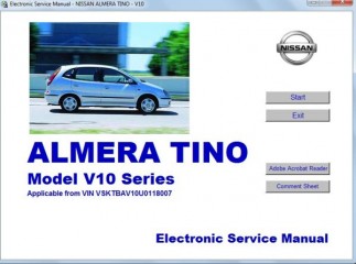 Электронное руководство по ремонту и техническому обcлуживанию автомобиля Nissan Almera Tino  V10 series