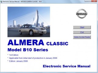 Электронное руководство по ремонту и техническому обcлуживанию автомобиля Nissan Almera Classic B10 series 2006