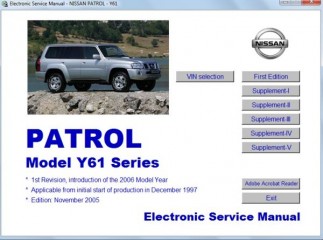 Руководство по ремонту и техническому обслуживанию Nissan Patrol Y61 series 2006