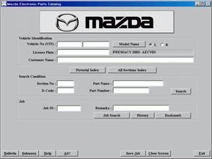 Электронный каталог Mazda EPC (2008)Автозапчасти для легковых автомобилей и микроавтобусов Mazda с л