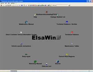 Информационная база по диагностике и ремонту автомобилей VolksWagen и Audi Elsa Win 3.1 от 2004 г.