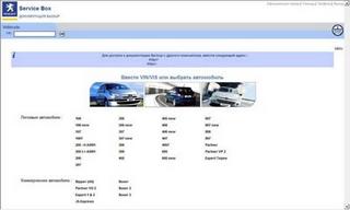 Peugeot Service Box Documentation Backup (v04.2008) - информация для подбора автозапчастей и акссесс