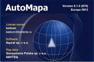 AutoMapa 6.1.0 - Программа GPS навигации. Карта Navteq 12.2009