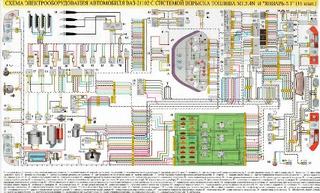 Схема электрооборудования ВАЗ 21102.