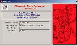Honda EPC ( v.16.03 ) - Каталог деталей и запчастей для автомобилей Honda.