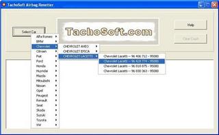 TachoSoft Airbag Resetter ( v6.4 2010 ) - Программа для удаления данных об ударе (crashdata) из блок